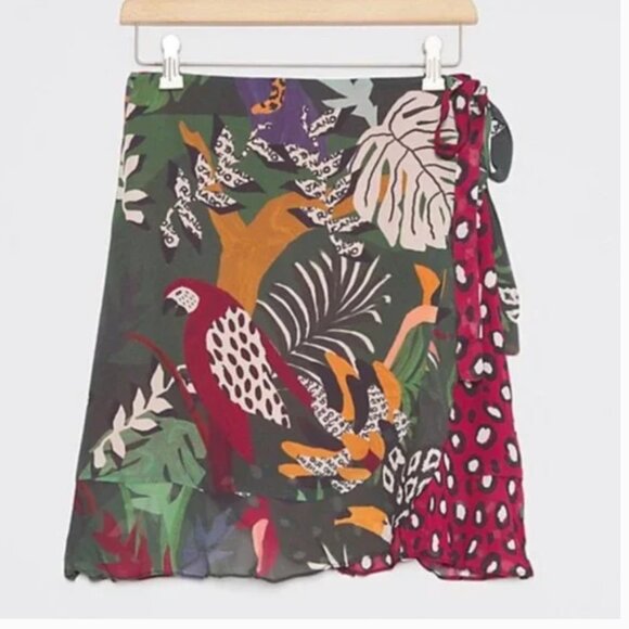 ⭐️ Farm Rio Belen Wrap Peasant Tropical Peasant Hipster Hippie Chic Boho Skirt - Picture 1 of 1